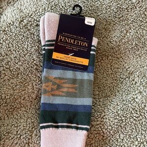 Pendleton Men's Crew Socks - Pink, Green, and Blue
